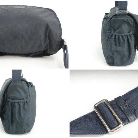 Gucci Diaper Messenger Navy GG Nylon Crossbody - Picture 8 of 8